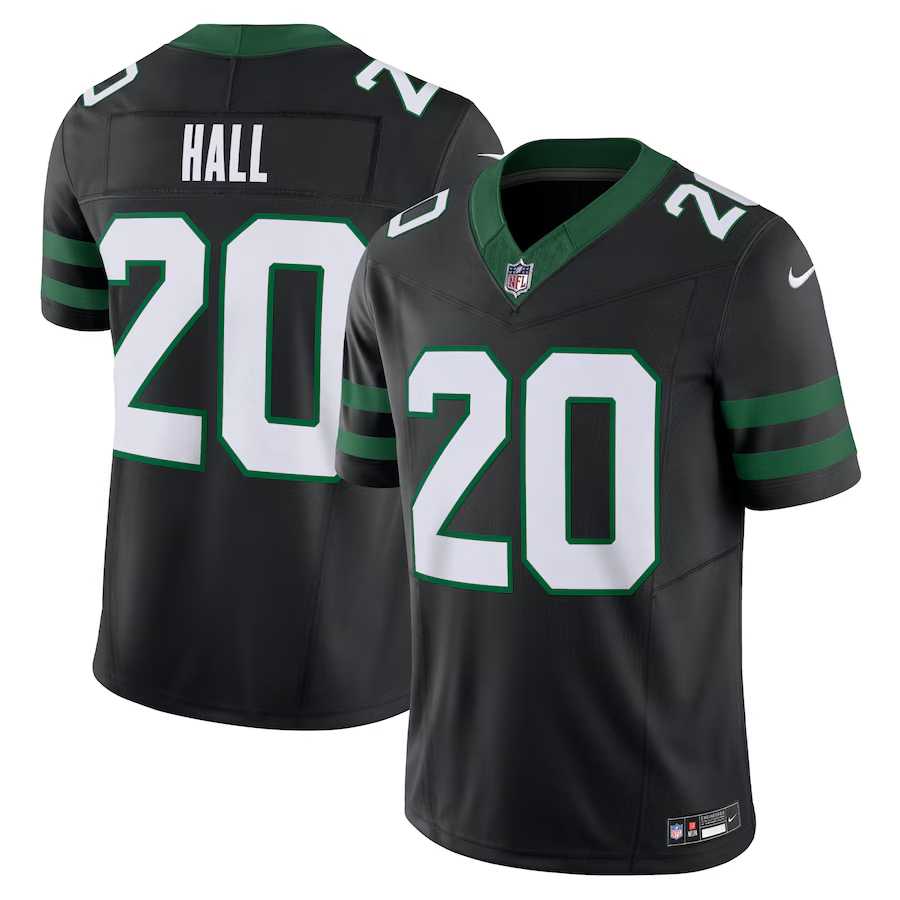 Men & Women & Youth New York Jets #20 Breece Hall Black 2023 F.U.S.E. Vapor Limited Throwback Stitched Football Jersey->->NFL Jersey